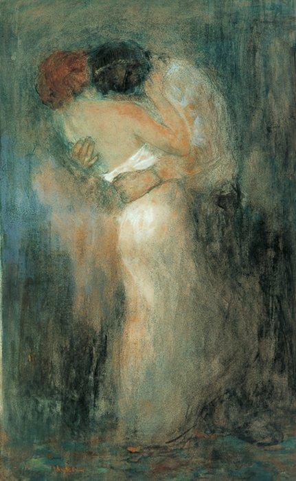 Passion  -  Floris Arntzenius  ca.1892Dutch 1864-1925Aquarel 59 x 36.5 cm