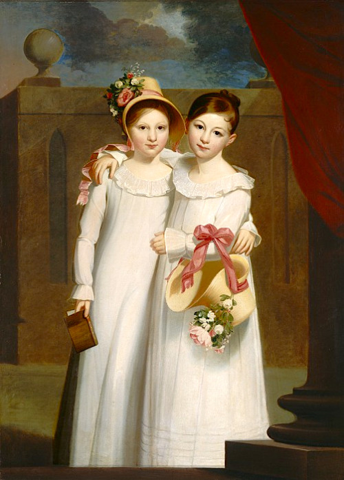 podsteklom:The Ragan Sisters. 1818. Jacob Eichholtz (1776-1842)