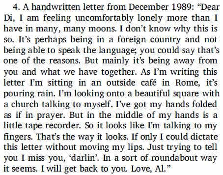 mickeycorleone:al pacino’s letter to diane keaton, from diane keaton’s “then again”