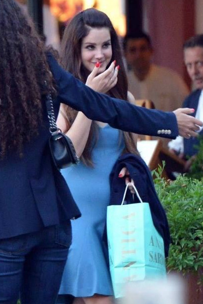 Lana Del Rey and Francesco Carrozzini spotted in Italy earlier today.