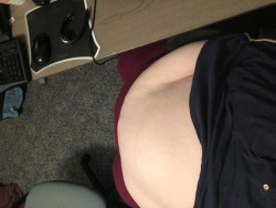 bignblueeyed1989:Playing with my belly. Well