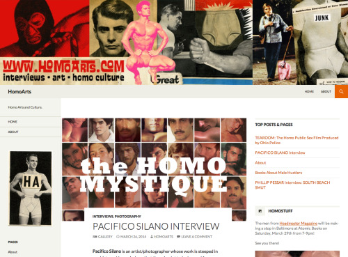 I did a fun interview with Homoarts.com I talk a lot about the ideas behind my work as well as my pr
