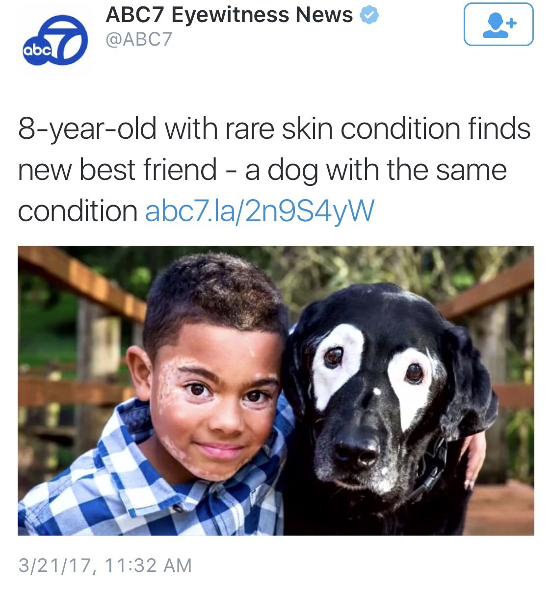 ruinedchildhood:    Meet 12-year-old Rowdy a black Lab and Carter a 9-year-old boy