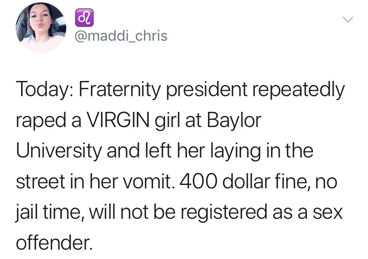 animeshaming: krxs100:  Repeated Rapist and Former Baylor frat president Jacob Anderson