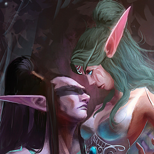 Warcraft: Illidan & Tyrande “After all these ages spent in darkness, your voice is like th