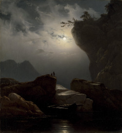 fleurdulys:  Coastal Landscape in Moonlight