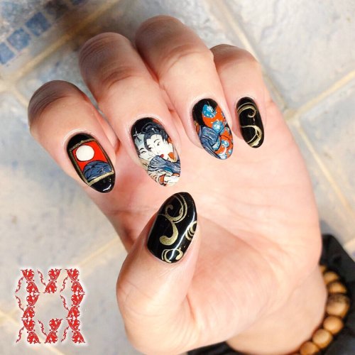 Japanese style nail arts！Produced by @nailsalonavarice_harajuku Call us for appointments!!(+81)3-643