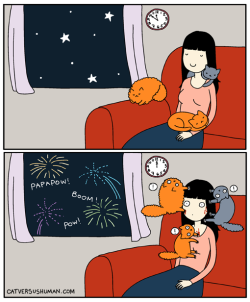 catversushuman:  Happy New Year! xo Yasmine 