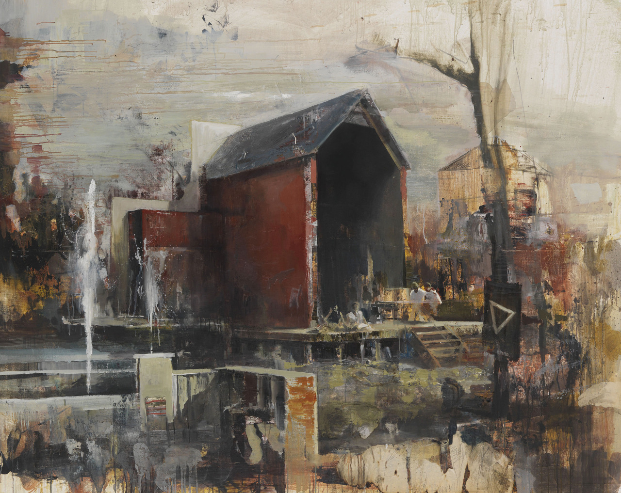 thunderstruck9:  Daniel Pitín (Czech, b. 1977), Red House, 2011. Acrylic, oil and