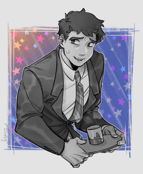 sugarcloak:Old Serizawa brainrot from December of last year where I tried to draw him every other da
