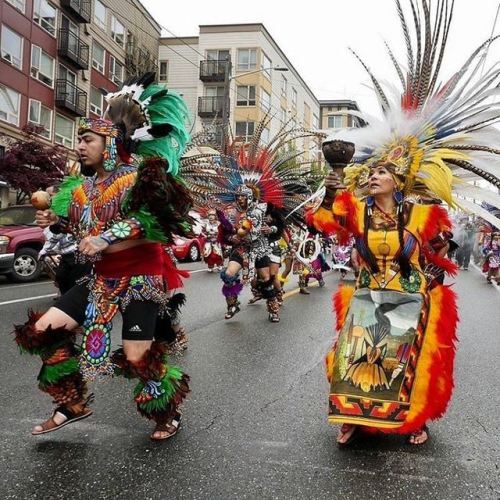 #AnahuacRising Repost from @kcts9 - May Day Seattle immigrant rights march making its way through S