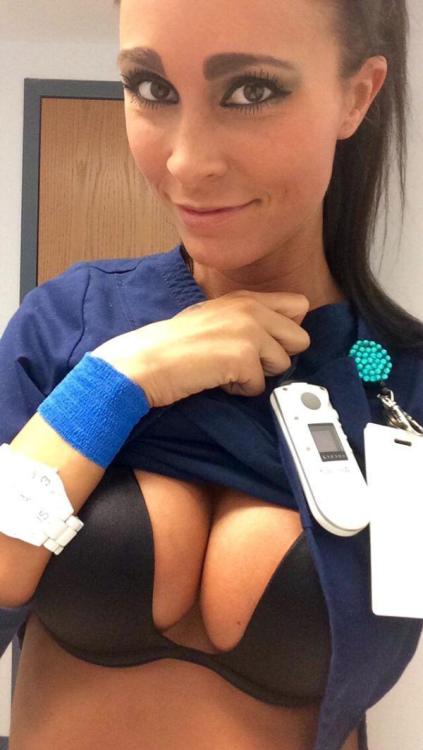 Nurse at work selfies