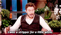  Favorite People | Chris Pratt “My favorite way to blow off steam is to sing obnoxiously loud in the shower.” 