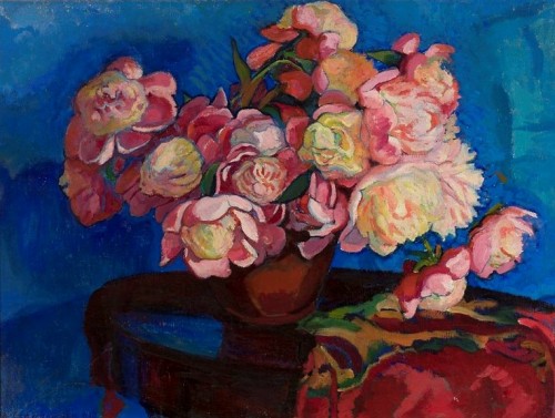 pintoras:  Maria Czajkowska-Kozicka (Polish, 1878 - after 1945): Flowers (1912) (via National Museum in Warsaw)