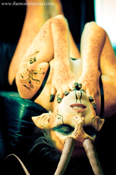 themonkeyrodeo:  An Oonari Demon, similar to a Succubus, but relatively harmless. 