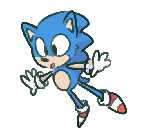 emeraldotter:  Sonic doodle 