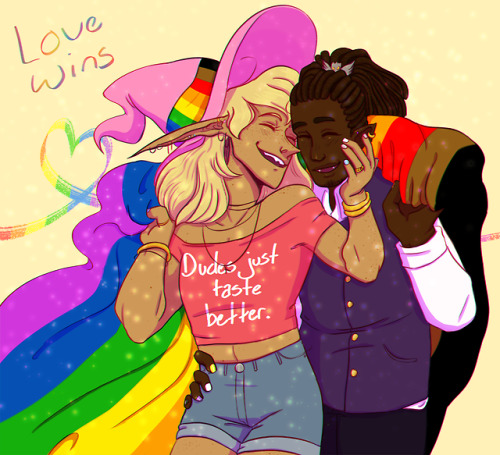 jam-boy: i drew taako and kravitz for pride! these two mean so much to me happy pride everyone! ❤