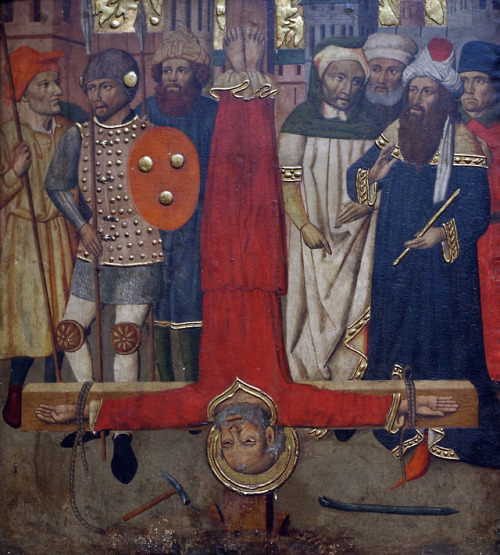 Jaume Huguet - The Crucifixion of St. Peter (c. 1415).