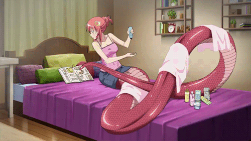 asktentacletiki:this is soo cute! i image Tentacle tiki doing this to all her tentacles