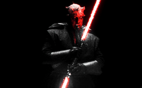 Darth Maul Wielding Different Lightsabers, Featuring: His Original Double-bladed Lightsaber, The Working