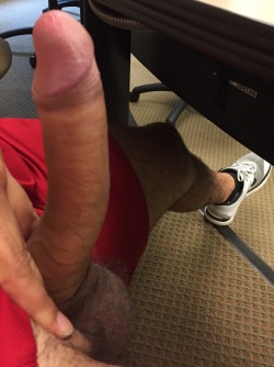 stilettoluvsblog:  jackryan1123:  Got so horny in public today  Very sexy cock!   It would be fun to help you with it!