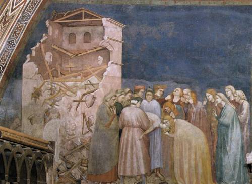 The Death of the Boy in Sessa, 1320, Giotto Di BondoneMedium: frescohttps://www.wikiart.org/en/giott