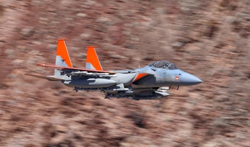 Loaded F-15SA In Star Wars Canyon F-15SA Bristles With A Dozen AIM-120 Missiles During Star War