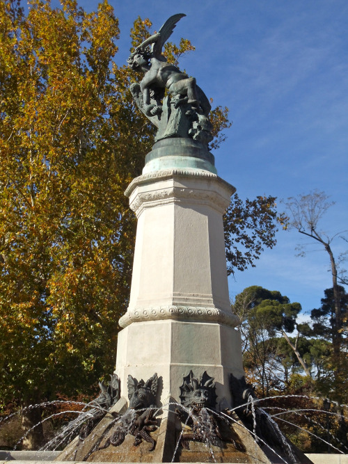 Fuente del Ángel Caído, Parque del Retiro, Madrid, Spain. “Fountain of the Fallen Angel”