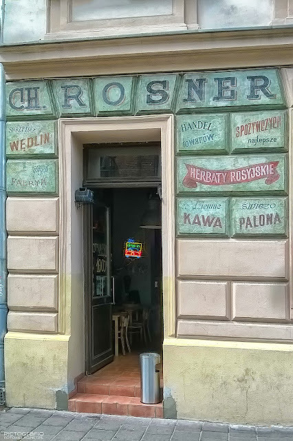 Ch. Rosner grocery shop Former Jewish grocery shop from the pre-war period (currently café-ba