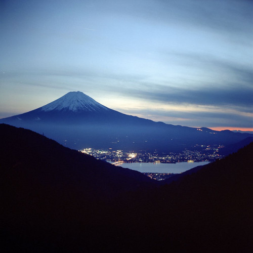 Mt. Fuji and Kawaguchiko at Sunset 