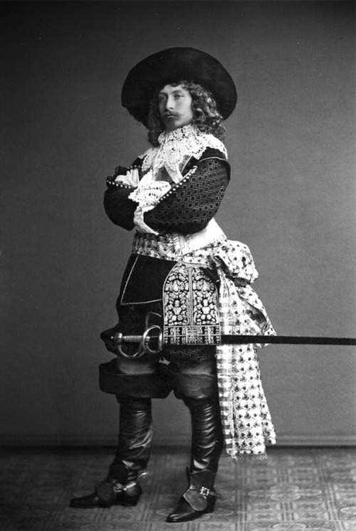 Kaiser Wilhelm II dressed as a cavalier, 1885.