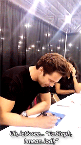 stanseb:Sebastian signed a fans autograph with the wrong name.
