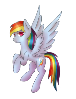 dysfunctionalequestria:[Fanart] Rainbow Dash by LemonLou ^w^