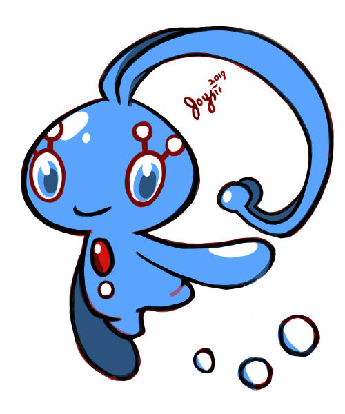 Manaphy in Gen 2 palette A continuation of this series (#mythicalgen2colors)