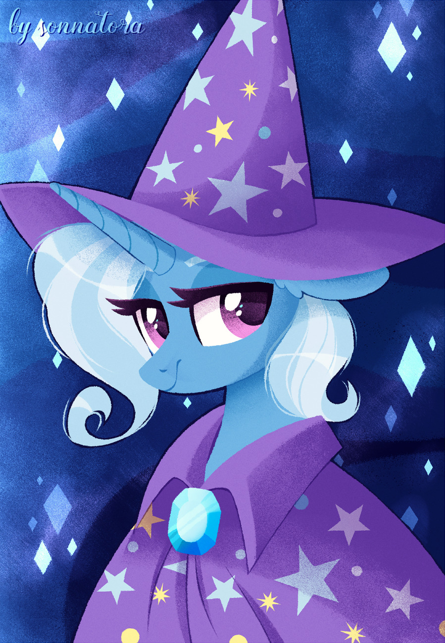 sonnatora: The great and powerful Trixie Lulamoon! ✨ Process GIF Ko-fi  &lt;3