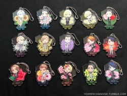 yoimerchandise: YOI x Animate Only Shop (Series 2: Flowers) Acrylic Bottlecaps  Original Release Date:February 2017 Featured Characters (14 Total):Viktor, Yuuri, Yuri   (Original   Secret Versions), Otabek, Christophe, Emil, Georgi, Guang Hong, JJ, Leo,