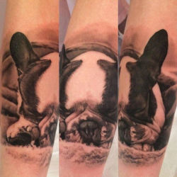 Tattotodesing:  Tattoo Sleeping Dog  - Http://Goo.gl/W7Xnqf