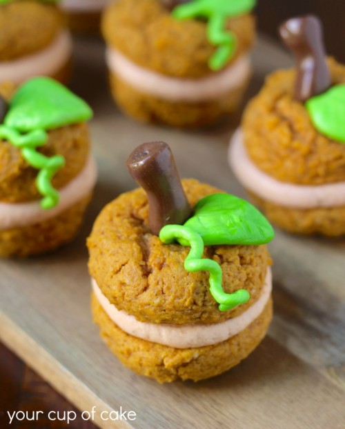 magicalfoodtime:(via Pumpkin Patch Whoopie Pies - Your Cup of Cake)