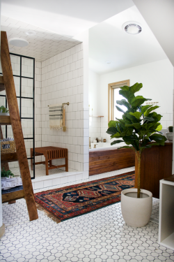 gravityhome:  Stylish bathroom with wooden accents by Bre Bertolini  Follow Gravity Home: Instagram - Pinterest - Facebook - Personal Blog   