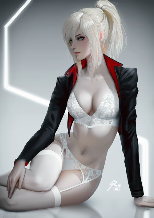 XXX raikoart:  Pin up of Tess(OC) as voted by photo