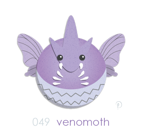 poke-dot: Venomoth! Moths are one of those creatures that I find both horrifying and fascinating. :)