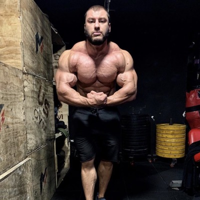 Dan Cristian - His chest and shoulders are at war with his skin and winning. 