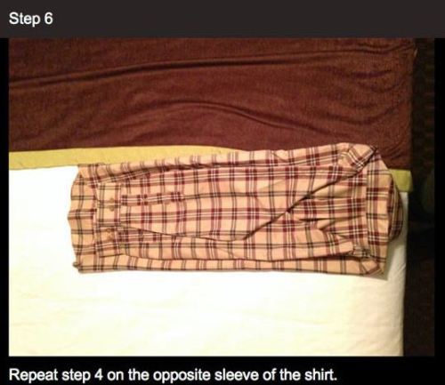 lifemadesimple:  How to fold your Shirt Helpful in keeping shirts smart and tidy for the weekend