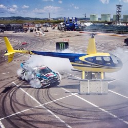 monsterenergy:  #NoBigDeal Just another day at the office with @kblock43 drifting underneath helicopters in Japan! #kenblockjp