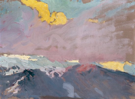 huariqueje:  Sierra Nevada, Yellow Cloud   -   Joaquin Sorolla  i  Bastida  1910