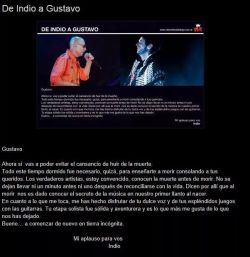 Carta del Indio a Gustavo  Gustavo: Ahora