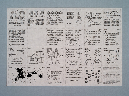 Elaine ReichekSETI, 2004hand embroidery on linen45 x 57.5" / 114.3 x 146.1 cm