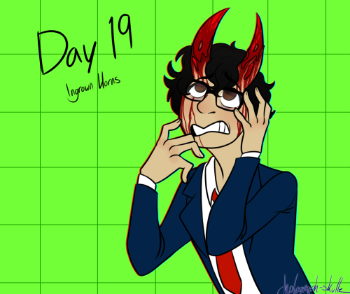 Goretober Day 19: Ingrown HornsI learned what actual ingrown horns are after I was 90% done with thi