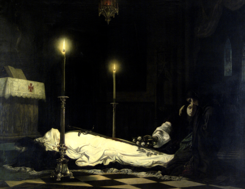 Viktor Madarász - The Mourning of László Hunyadi (1859).