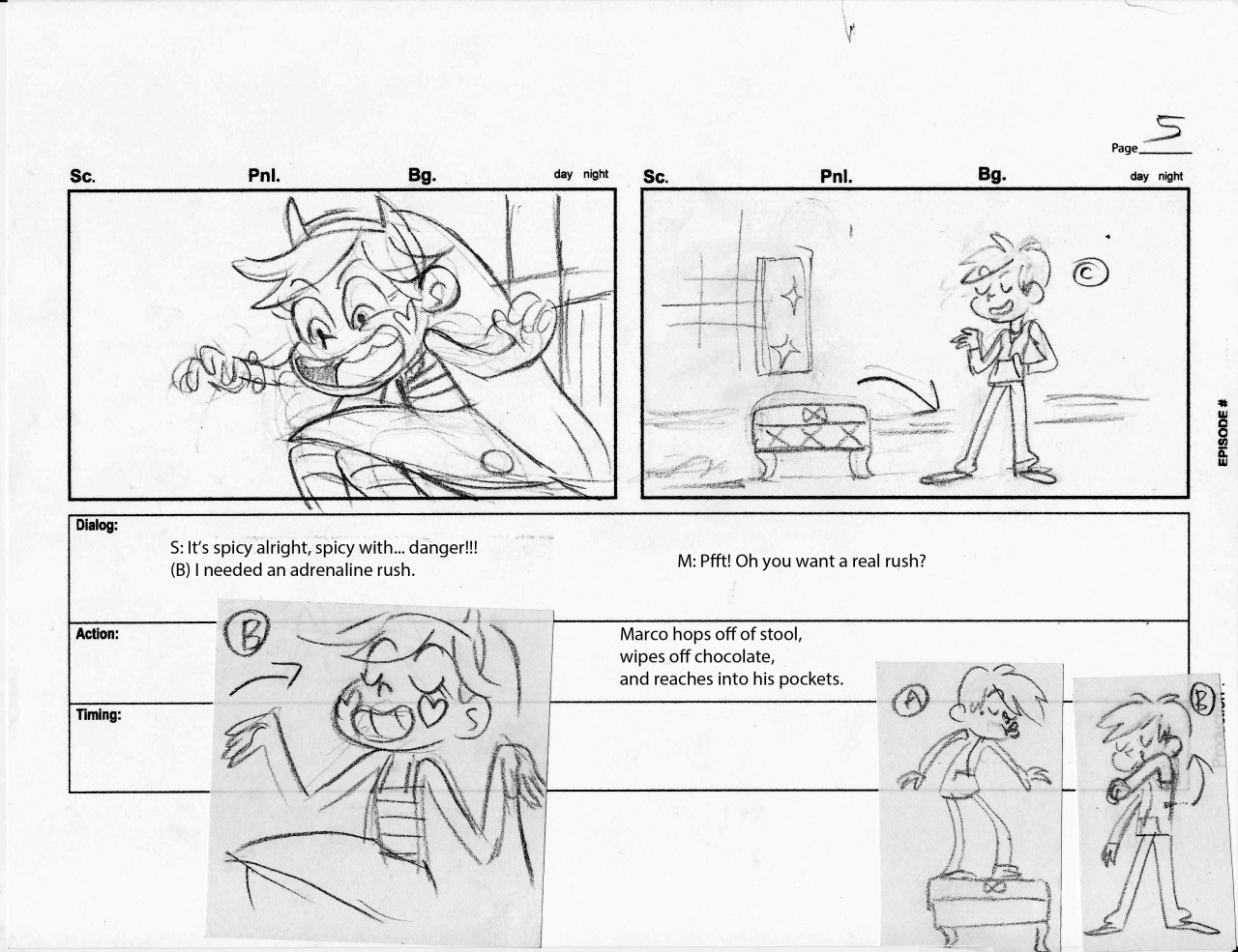 eelhips:  A test I did for Star Vs. The Forces of Evil. To read the full board test
